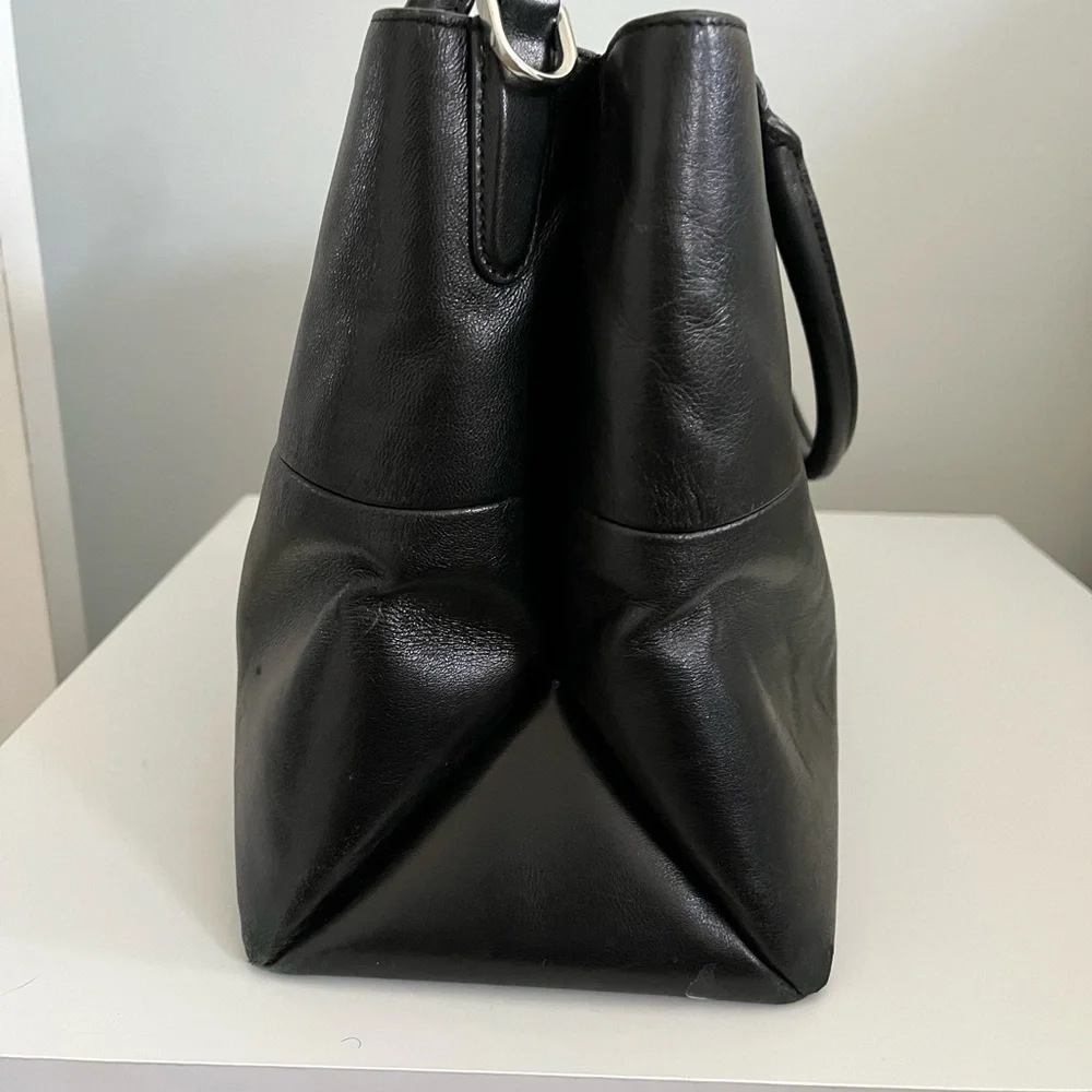 Coach Borough Elegant Black Leather Tote, Handbag - Picture 5 of 10